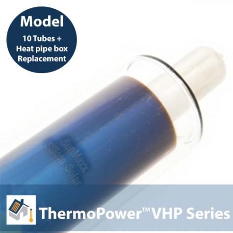 10 Vacuum Heat Pipe Tubes with Heat Pipe with 24mm Condenser 58 x 1800mm