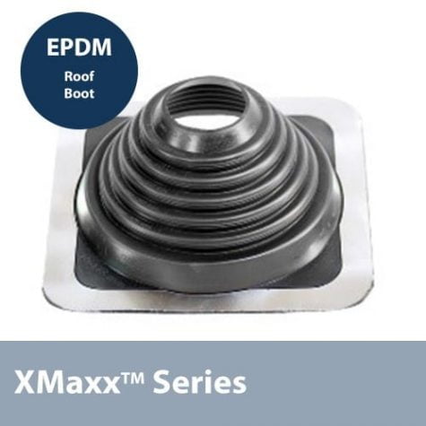 Solar Hot Water Pipe Flashing System - Metal Roof / Asphalt EPDM Flashing Boot