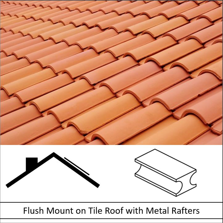 Flush Mount on Tile Roof with Metal Rafters