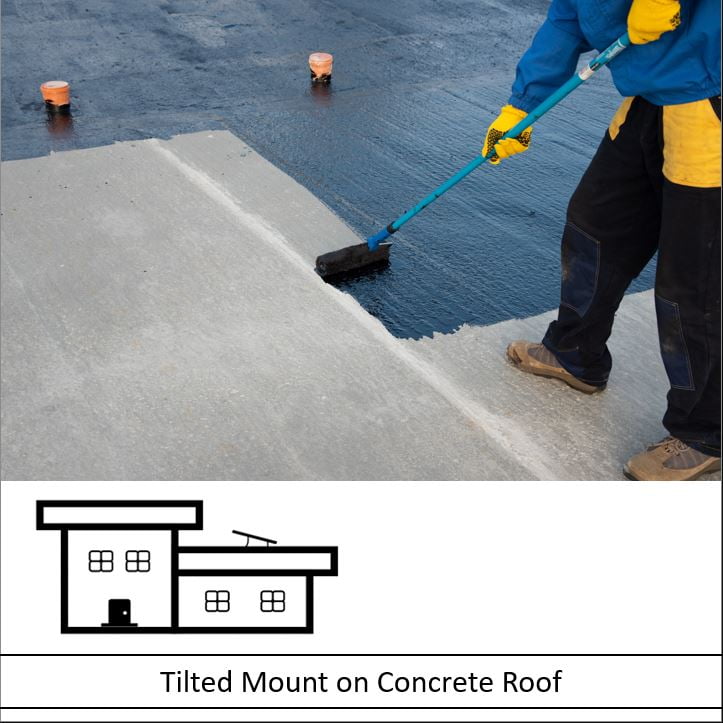 Tilted Mount on Concrete Roof
