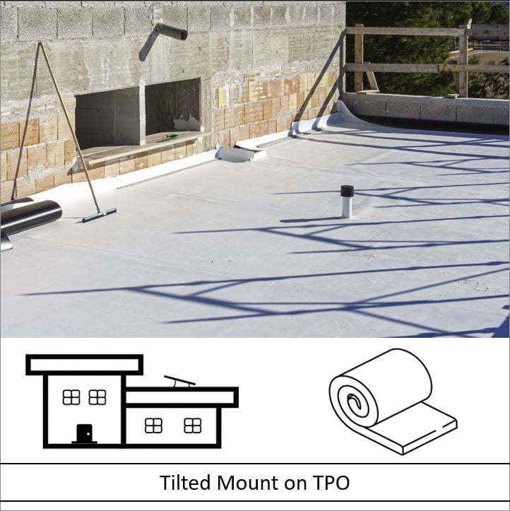 Tilted Mount on TPO Roof