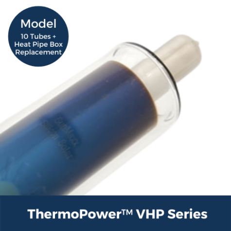 10 Vacuum Heat Pipe Tubes with Heat Pipe with 14mm Condenser 58 x 1800mm